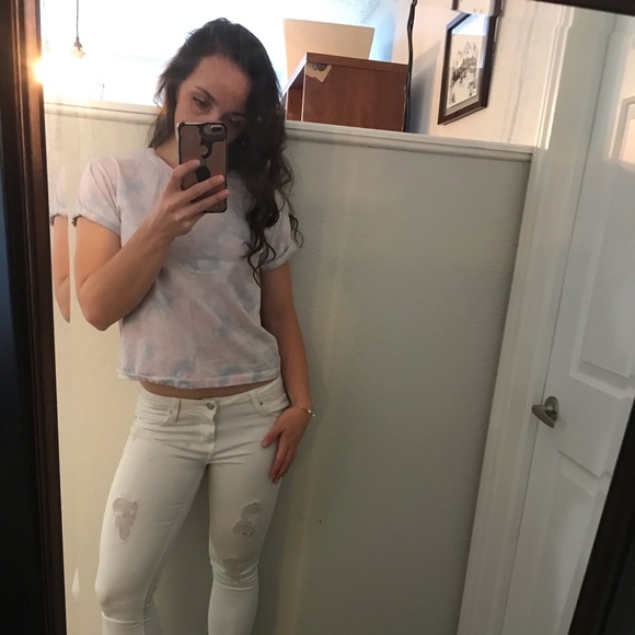 Pink tie dye short shirt - Picture 2 of 3